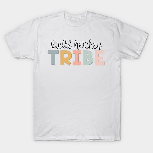 Field Hockey Tribe Muted Pastels T-Shirt by broadwaygurl18